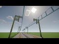 Minecraft Minecart Railway with Overhead Line Catenary System Test Track