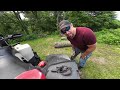 Pulling Huge Oak Trees With My ATV Log Skidder!
