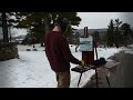 Plein Air Oil Painting from a Hill | Painting Snow and Winter Woodlands