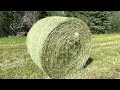 Baling Hay With An Old Tractor And New Baler | Ford 6610 | John Deere 450e | Also Featuring The Cows