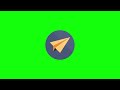 Paper Plane Icon Green Screen