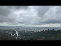 Winter Storm. Rain Clouds and Thunder & Lightning  Come Rolling In Across Los Angeles, California.