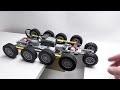 5 Different Lego Cars Crossing Gaps