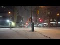 Late Night Freezing Snowfall Walk in Toronto on February 15, 2021