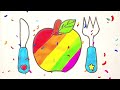 Drawing Apple Fork and Spoon 🍏🍴 | Fun Art Tutorial for Kids with Drawing Ideas Box