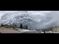 Grindelwald time lapse from Eiger Lodge  window