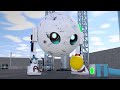 Pacman & Mecha Dog & Droid Pacman vs Biped Robot Monster