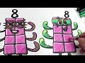 How to Draw Octoblock VS Octonaughty : Numberblocks 8