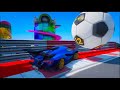 CARROS DO HOMEM ARANHA Corrida Desafio, MEGA GODZILLA Rampa SUPER HERÓI Car Racing - GTA GAMING