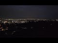 Beautiful Sights of Hollywood Hills Scenic Overlook at Night overlooking Downtown Los Angeles
