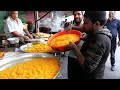 Indian Street Food - GIANT PARATHA AND HALWA Srinagar Kashmir India