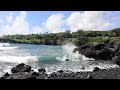 Relaxing Ocean Sounds & Beach Views of Black Sand Beach in Hawaii