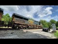 CSX M576 Struggles up Hill; Gets Help From I142’s Locomotives with Radio Chatter!