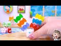🌈 Wonderful Rainbow Jelly Cups Making Tutorial 🌈 Colorful Miniature Dessert Recipe by Tiny Cookery ✨