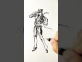 Speed drawing StickMan-Jojo?! 😳😳 #shorts #anime #drawing #jojo