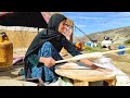 IRAN Village Cooking: Relaxing Video about Lor family Rural Dish: Bread, Pasta & Spicy Bandari ▪️ 4k