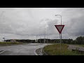 Driving in The Netherlands. Rainy Sunday Drive From Woubrugge to Leiden.