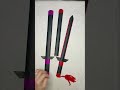 How to make a long Paper Sword with Shield | Origami Sword #ytshort #papercraft #origamisword