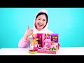 Build Pink Miniature House for Cute Unicorn with Bedroom, Bathroom From Clay 🦄 DIY Miniature House