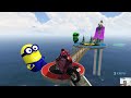 GTA V Mega Ramp Boats, Cars, Motorcycle with Trevor and Friends