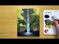 How to Paint a Beautiful Waterfall / Acrylic Painting for Beginners
