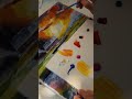 how to paint a colorful sunset 1/4