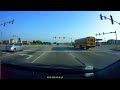 School Bus goes through Red Light