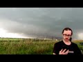 TORNADO WARNING with Rotation, EAS, and Tornado Sirens - Marland, OK.