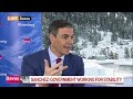 Davos 2024: Spain Wants to Strengthen Ties With Companies, PM Pedro Sanchez Says