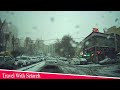 IRAN - Tehran Street Tour, Winter Driving in Icy Conditions of Tehran City, 11 January, 2023