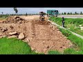 Awesome Project Bulldozer KomatsuD20P Pushing Soil, Delete pit,DumpTruck 5TLoading Soil Pouring Fill