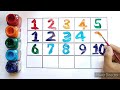 Learn to count, 1 2 3, collection for writing along dotted lines, kids rhymes, best tracing video