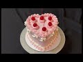 Cherry Chip Cake and Swiss Meringue Buttercream  | 체리 칲 케이크 | Vintage Style Cake