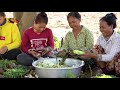 Cooking Whole Goat with 100 Kinds of Vegetables - Korko 4 Whole Goat for Donation Food in Village