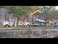 Crane lifts car out of Charles River (time lapse)
