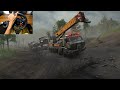 Transporting a Broken Down Truck in a Swamp | SnowRunner | Logitech g29 gameplay