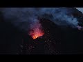 Stromboli Erupting from Multiple Vents - 4K Drone Video