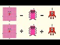 Numberblocks 89 to 8 are divided and subtracted By 8 to 1 and 10 respectively