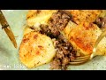 Potatoes and Ground beef! It's so delicious that you want to cook it over and over again!