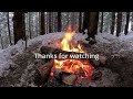 NO Sleeping Bag or Shelter - Surviving the Night in the Snow | Using a Siberian-Log-Fire
