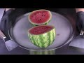 ASMR - Ice Cream Rolls with various Fruits | Strawberry, Blueberry, Watermelon, Papaya and more - 4k