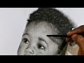 How to Draw Curly Hair With Charcoal Block/Pencils