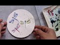 Easy dragonfly painting tutorial for watercolor beginners.