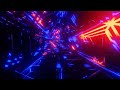 1 hour 4k metallic Blue color neon tunnel  abstract tunnel background video loop  animation live