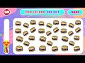 Find ODD One Out | Snack version! and cartoon characters Elsa🍔🍕🍩| Emoji Quiz | Easy medium hard 2024