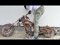 Restoration Old Motorcycle CHOPPER - Restore Abandoned Mini Harley - part 1