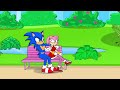 Amy!! Don't Leave Sonic Alone | The Best Sad Love Story Of Sonic & Amy |  SONIC COMEDY 2D