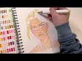 ♡ draw with me | portrait practice with Ohuhu alcohol markers