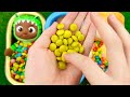 3 Minutes Satisfying with 3 Color BathTubs Mixing Candy ASMR & Funny M&M - Cutting ASMR Video