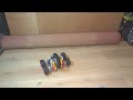 Lego battlebot 4wd vert hitting a box